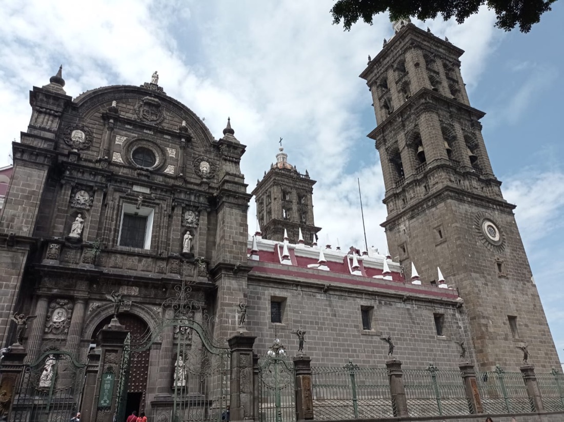 Catedral de Puebla, en el centro histórico de la ciudad